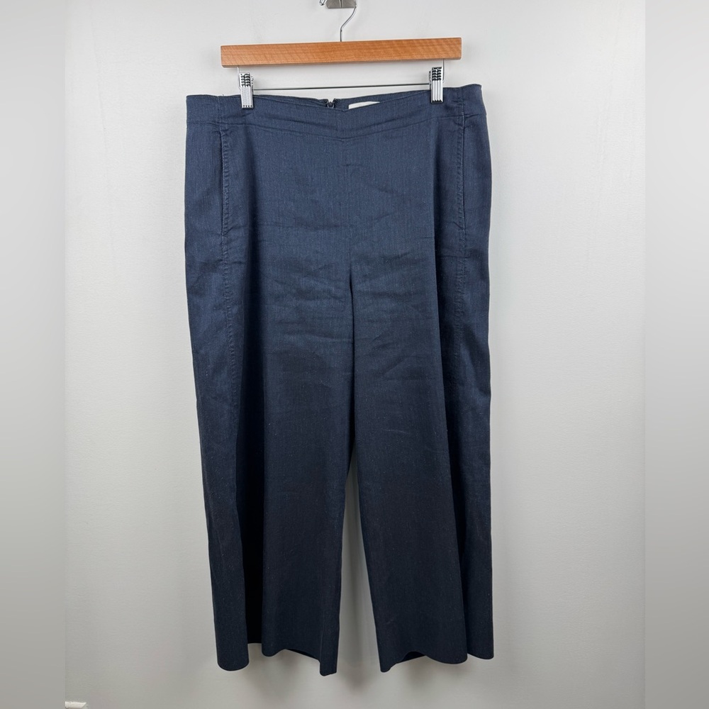 Vince Women Wide Leg Blue Crop Pant‎ Size 14
